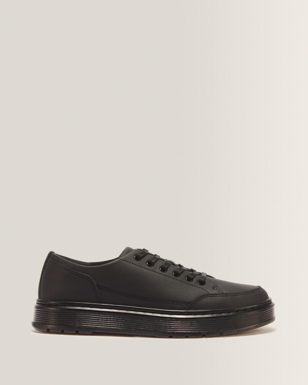 BROOKLINE 6-EYE NAPPA LEATHER SHOES - Black — Classic Nappa