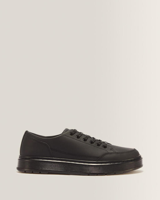 BROOKLINE 6-EYE NAPPA LEATHER SHOES - Black — Classic Nappa