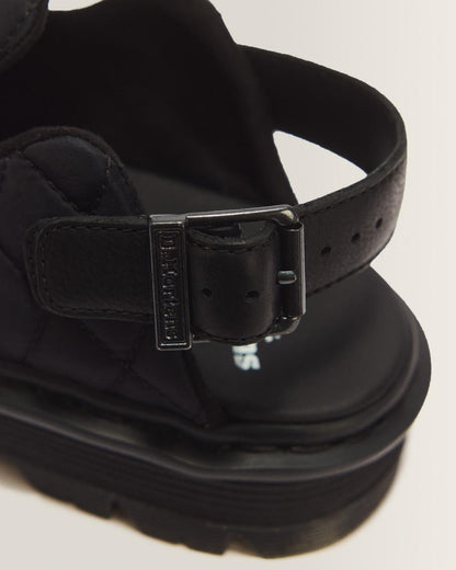 Zebzag Quilted Canvas Platform Mules - Black — Econyl Woven WR+Grizzly - image 3