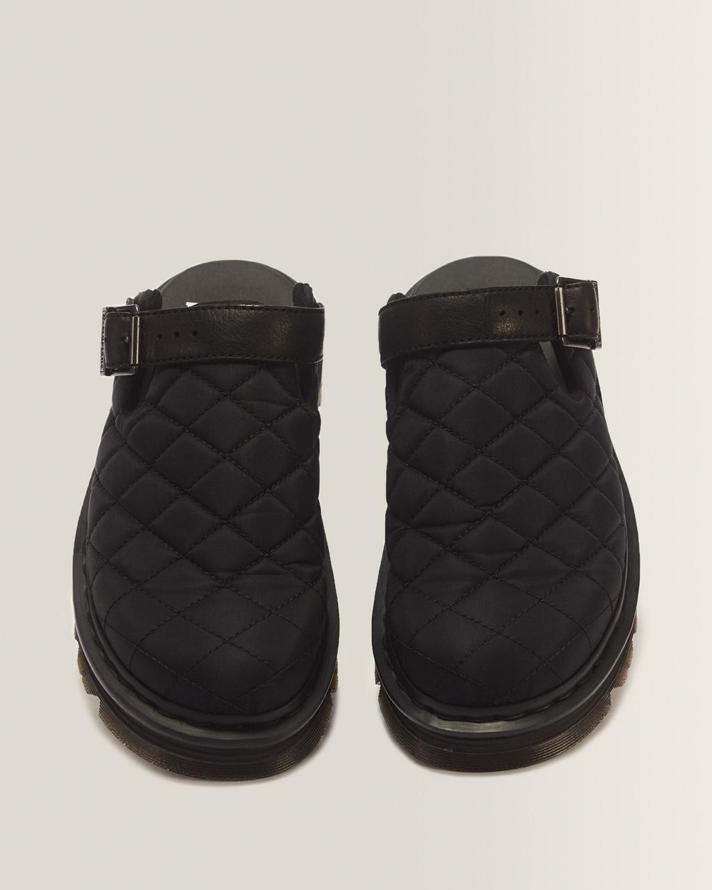 Zebzag Quilted Canvas Platform Mules - Black — Econyl Woven WR+Grizzly - image 4
