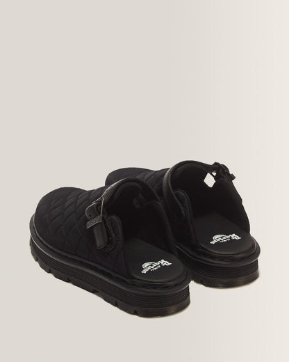 Zebzag Quilted Canvas Platform Mules - Black — Econyl Woven WR+Grizzly - image 6
