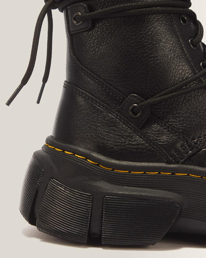 DMXL 8-eye leather boots - Black — Lunar+Rubber Grained Leather - image 8