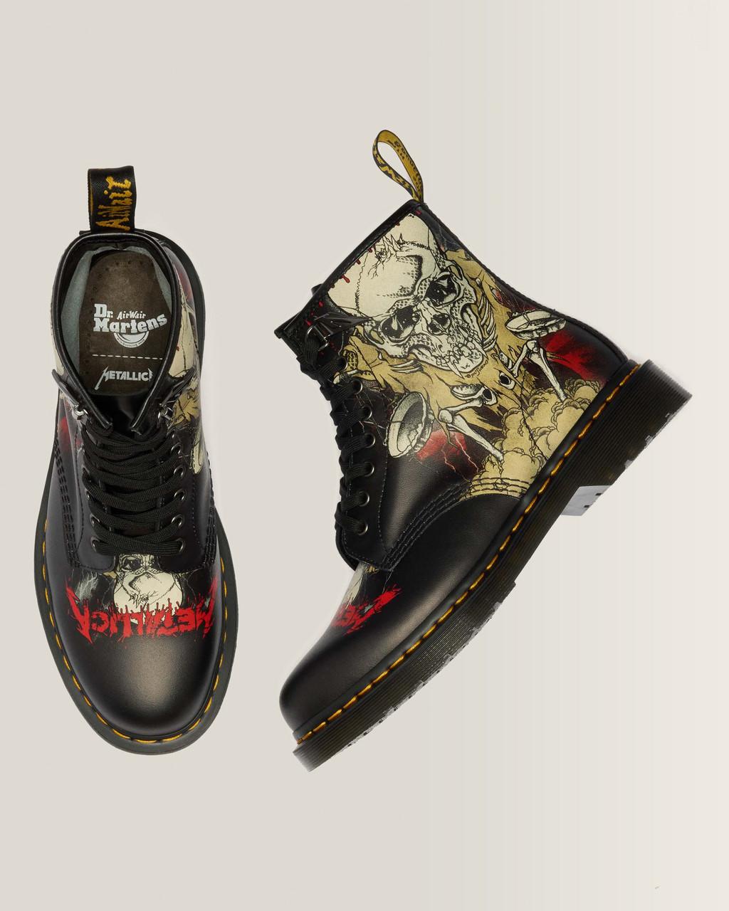 1460 Metallica Skull Lightning - White & Multi — Backhand+Metallica Skull Lightning Print - image 4