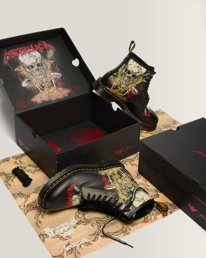 1460 Metallica Skull Lightning - White & Multi — Backhand+Metallica Skull Lightning Print - image 9