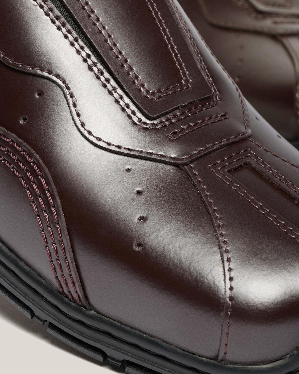 Aurix Satin Finish Leather Mules - OXBLOOD — Satin Finish Leather - image 3