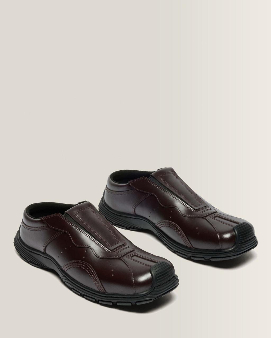 Aurix Satin Finish Leather Mules - OXBLOOD — Satin Finish Leather - image 5