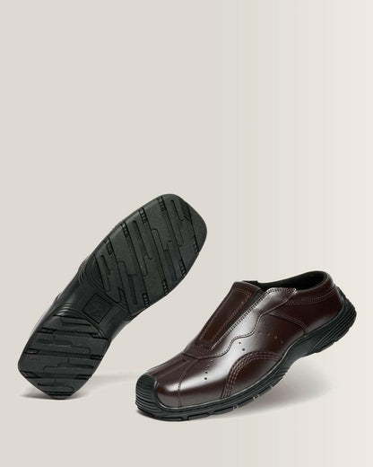 Aurix Satin Finish Leather Mules - OXBLOOD — Satin Finish Leather - image 7