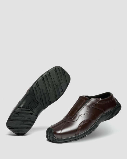 Aurix Satin Finish Leather Mules - OXBLOOD — Satin Finish Leather - image 9