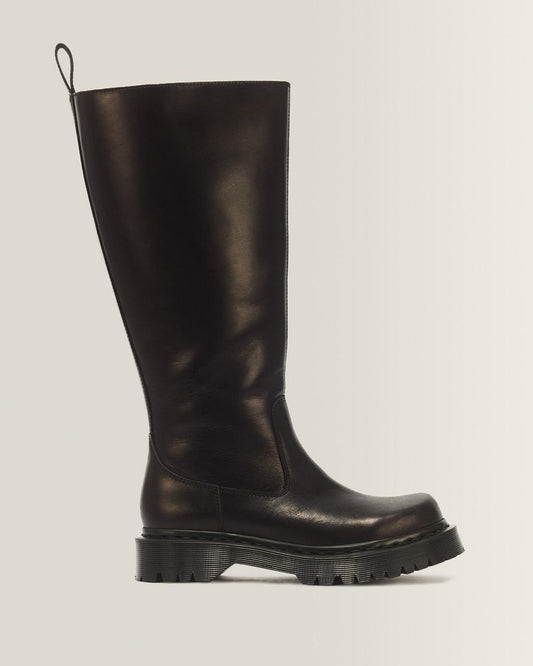 Rejena Hi Old Harness Leather Boots - Black — Old Harness
