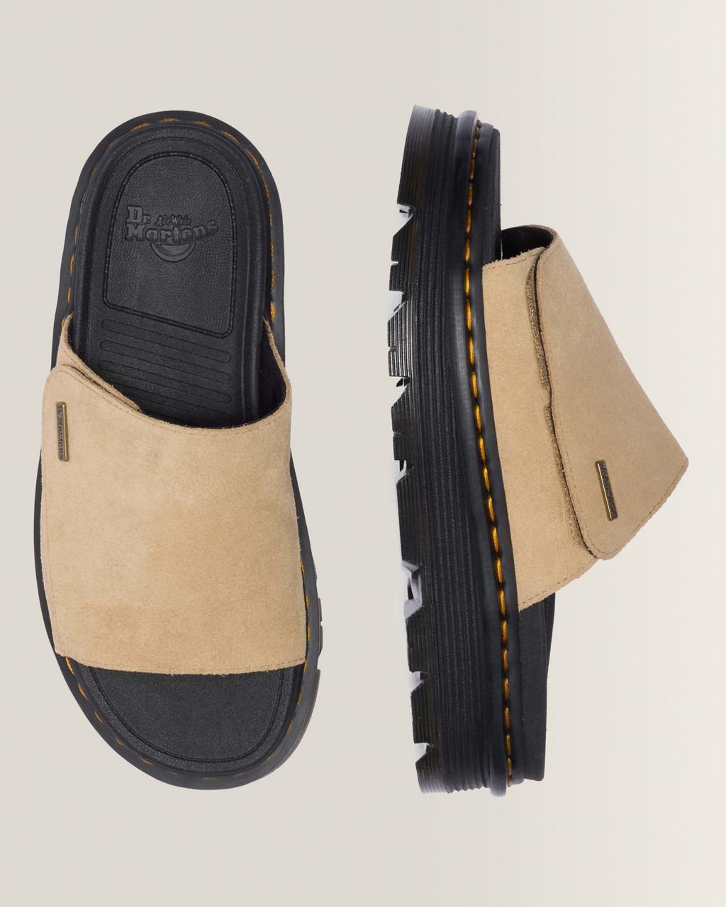 Zebzag Suede Platform Slides - Savannah Tan — E.H.Suede - image 4