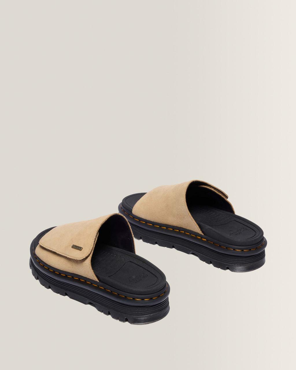 Zebzag Suede Platform Slides - Savannah Tan — E.H.Suede - image 6
