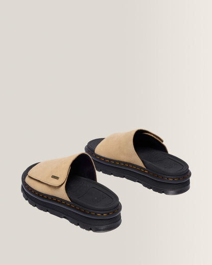 Zebzag Suede Platform Slides - Savannah Tan — E.H.Suede - image 6