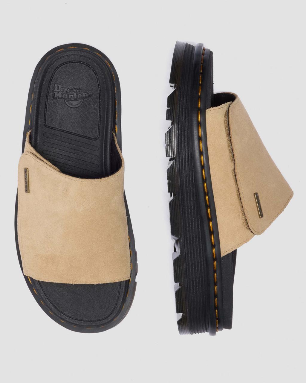 Zebzag Suede Platform Slides - Savannah Tan — E.H.Suede - image 9