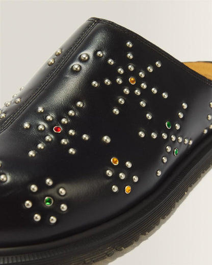 San Studded Leather Mules - Black — Analine - image 3