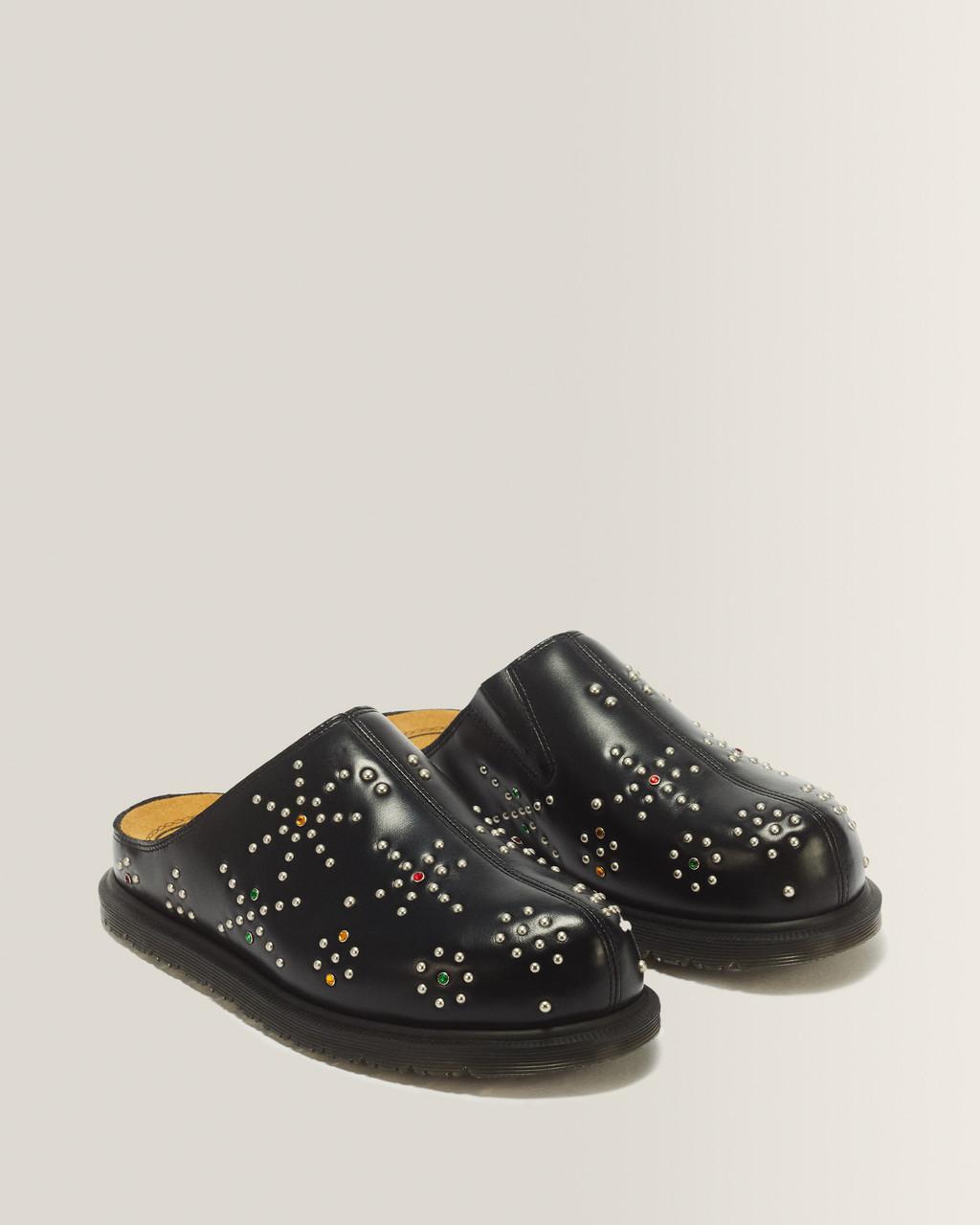 San Studded Leather Mules - Black — Analine - image 5