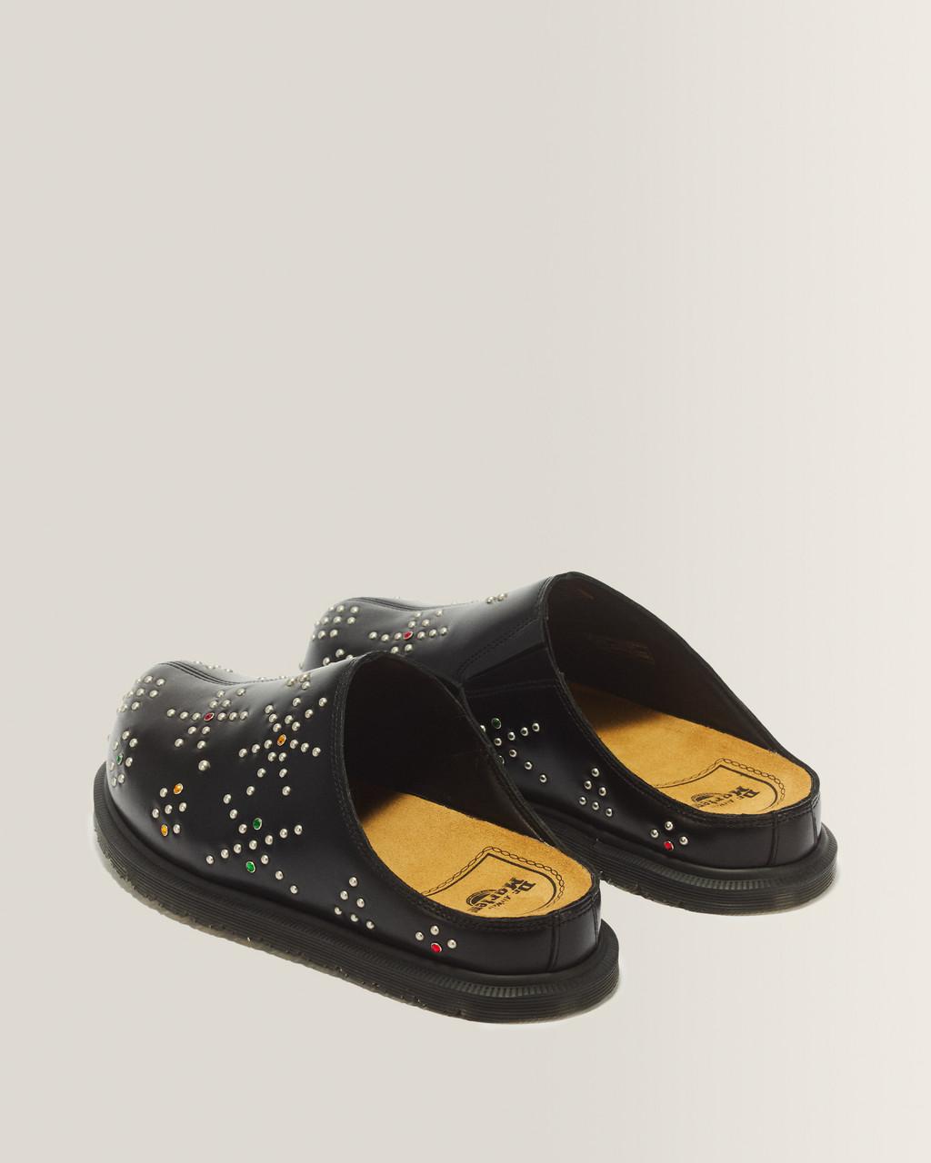 San Studded Leather Mules - Black — Analine - image 6