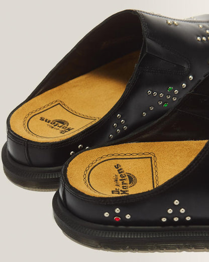 San Studded Leather Mules - Black — Analine - image 8