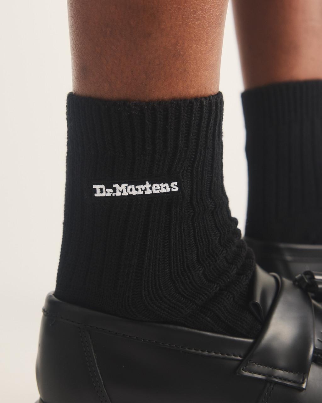 Short Athletic Logo Organic Cotton Blend Socks - Black — Organic Cotton Blend - image 2