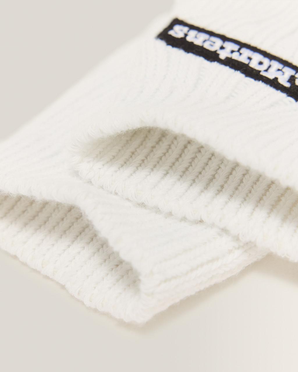 Short Athletic Logo Organic Cotton Blend Socks - White — Organic Cotton Blend - image 3