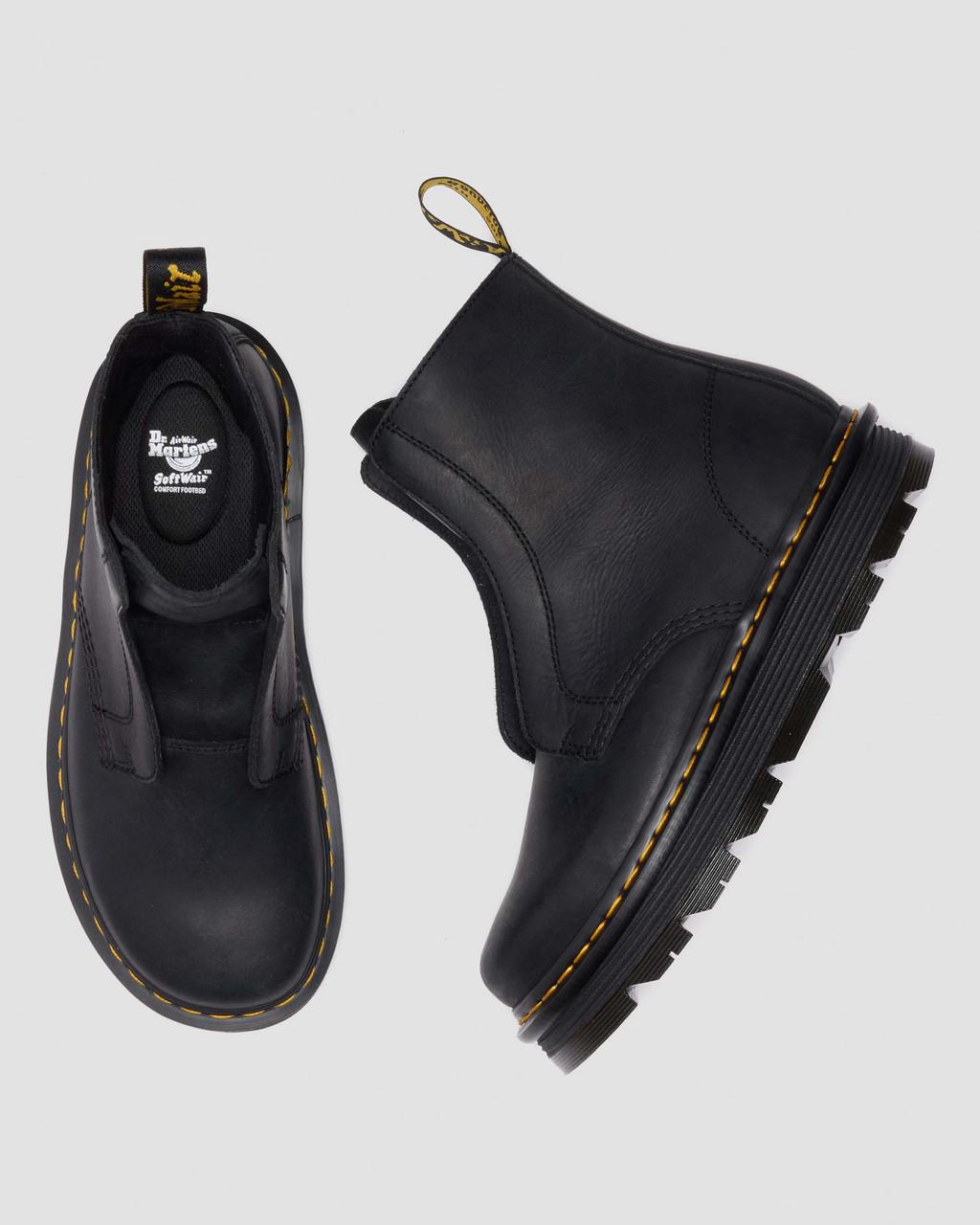 Zebzag Laceless Slip On Leather Boots - Black — Wyoming - image 11