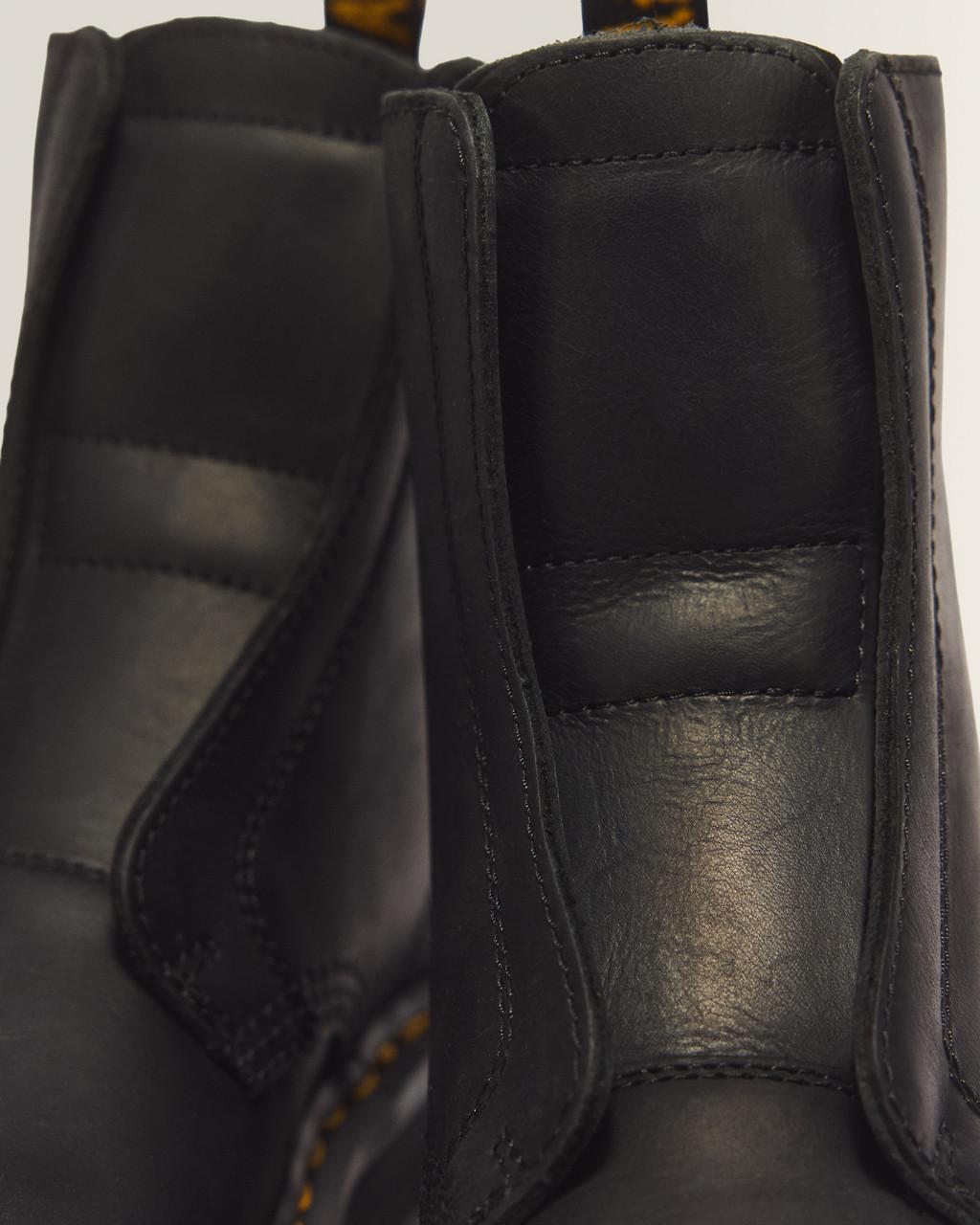 Zebzag Laceless Slip On Leather Boots - Black — Wyoming - image 3
