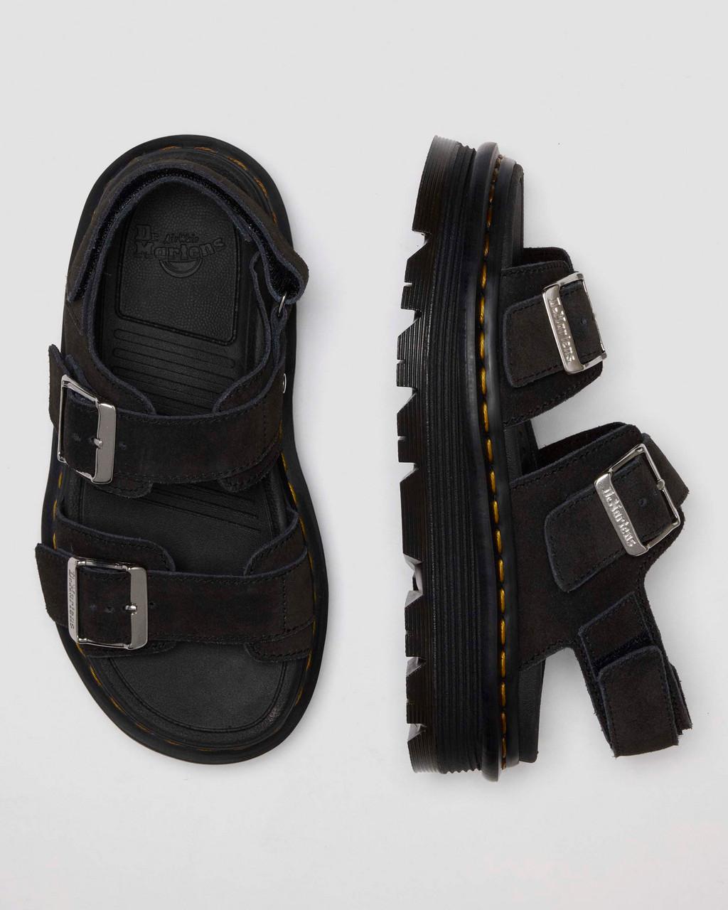 Zebzag Suede Platform Sandals - Black — E.H.Suede - image 10