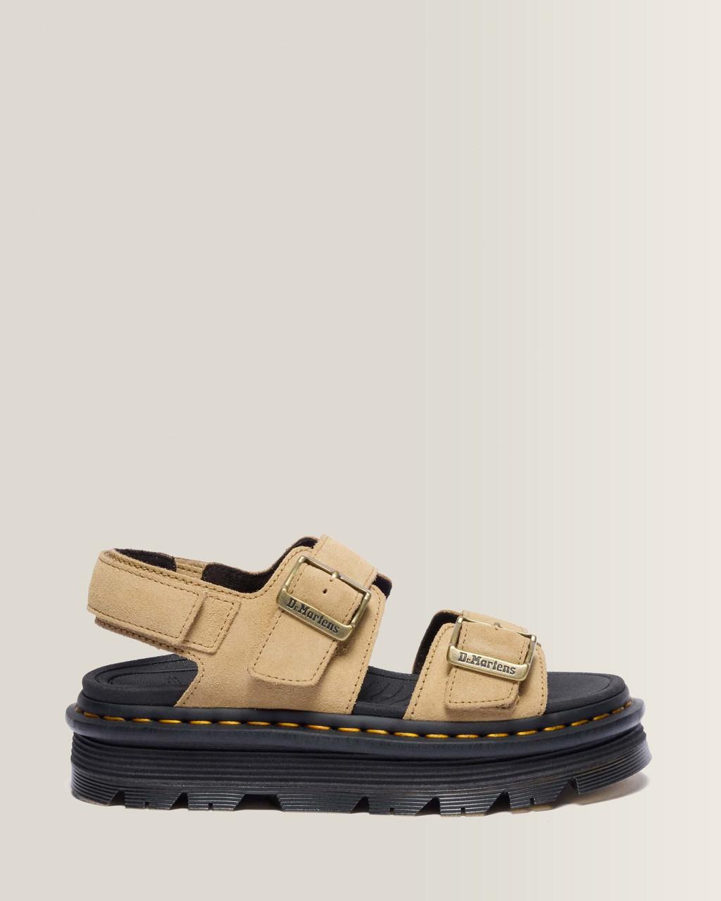 Zebzag Suede Platform Sandals - Savannah Tan — E.H.Suede