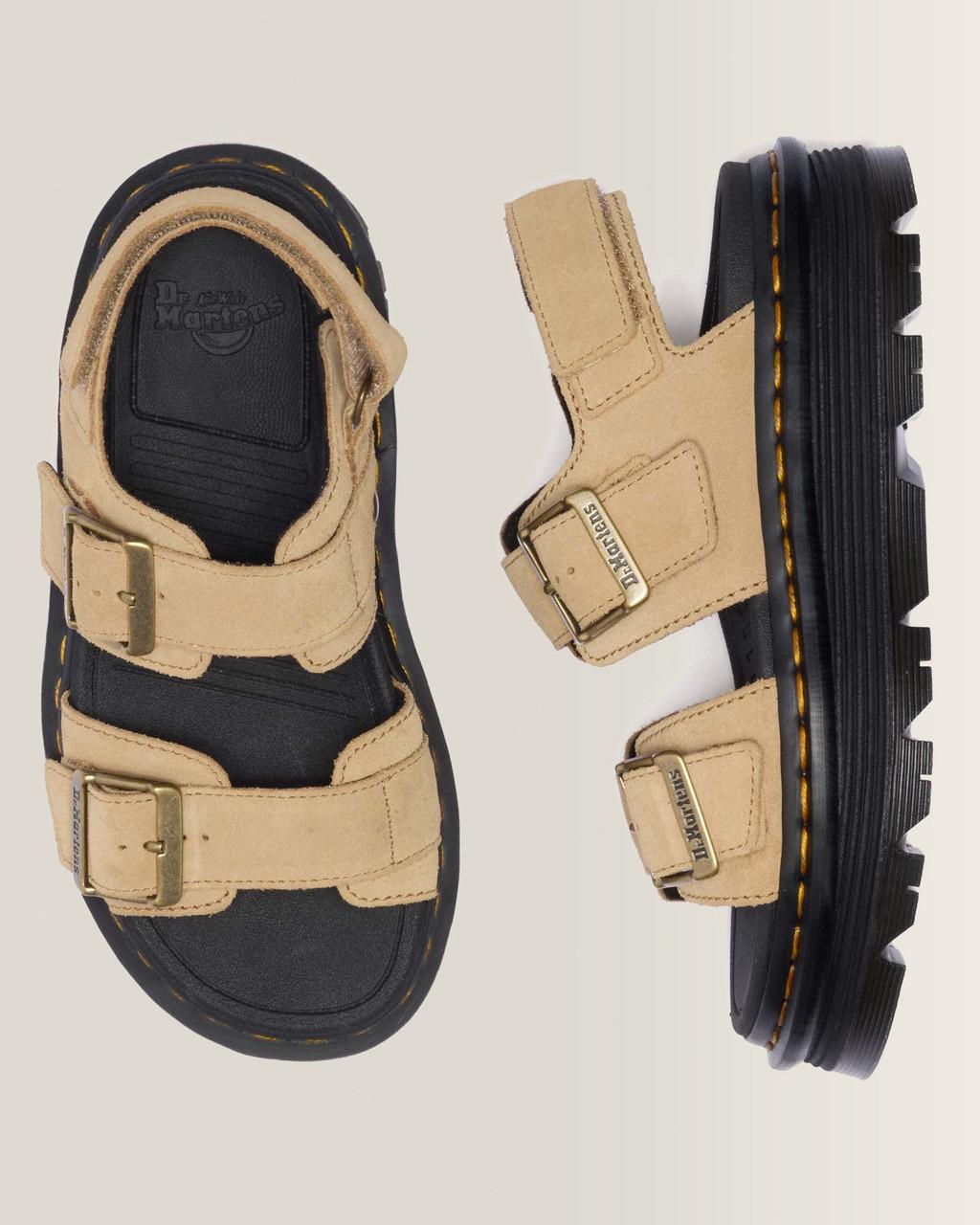 Zebzag Suede Platform Sandals - Savannah Tan — E.H.Suede - image 4