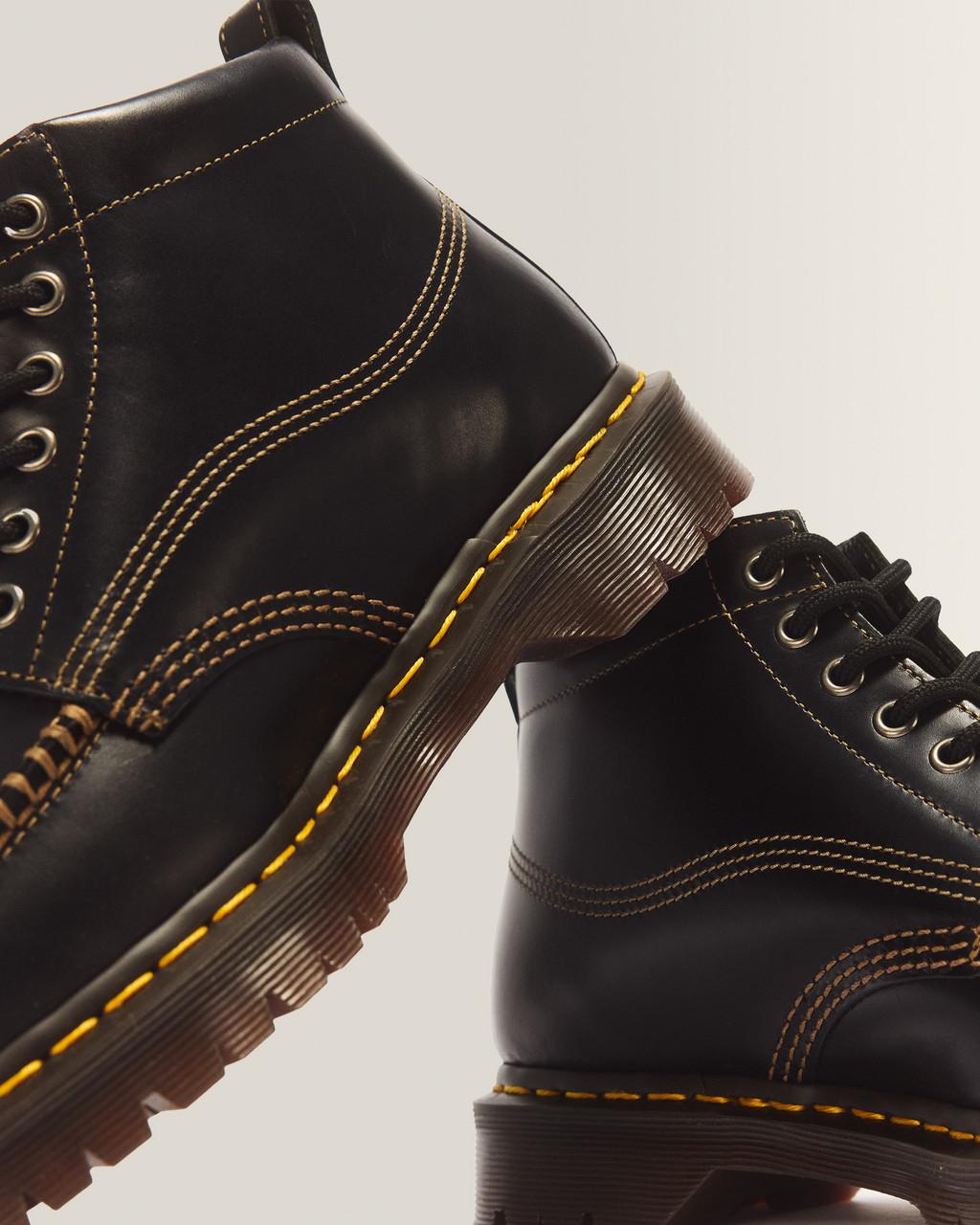 LOWELL CHUKKA MOC TOE LEATHER ANKLE BOOTS - Black — Orleans - image 3