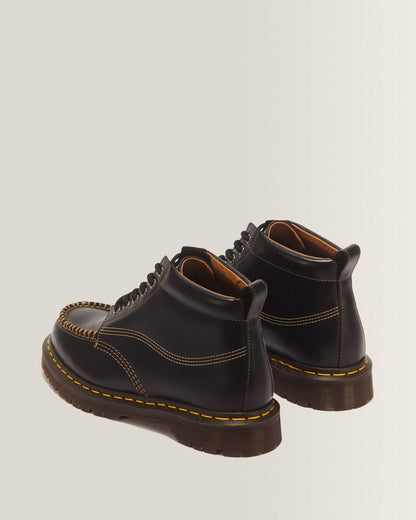 LOWELL CHUKKA MOC TOE LEATHER ANKLE BOOTS - Black — Orleans - image 6