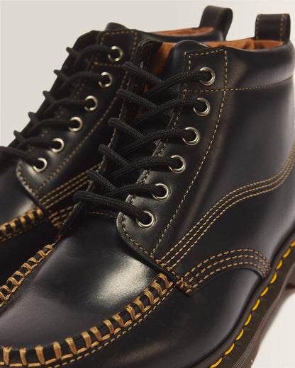 LOWELL CHUKKA MOC TOE LEATHER ANKLE BOOTS - Black — Orleans - image 8