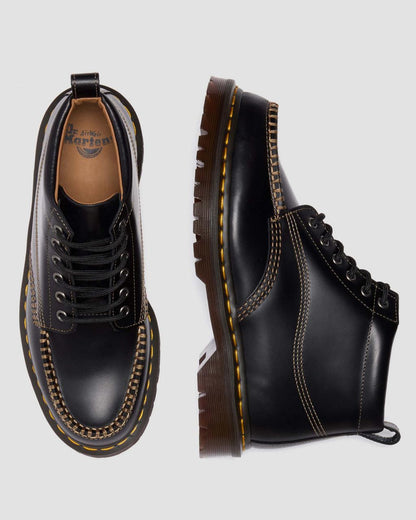 LOWELL CHUKKA MOC TOE LEATHER ANKLE BOOTS - Black — Orleans - image 9