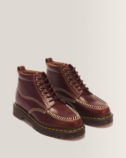 LOWELL CHUKKA MOC TOE LEATHER ANKLE BOOTS - Butterscotch — Orleans - image 5
