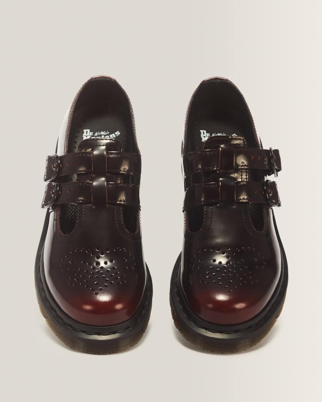 8065 Arcadia Rub Off Leather Mary Jane Shoes - Cherry Red Arcadia — Arcadia - image 4