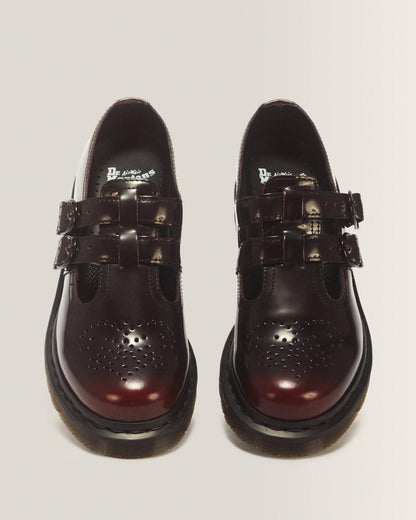 8065 Arcadia Rub Off Leather Mary Jane Shoes - Cherry Red Arcadia — Arcadia - image 4