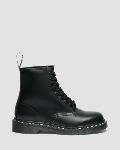 1460 White Stitch Smooth Leather Lace Up Boots - Black — Smooth Leather - image 6