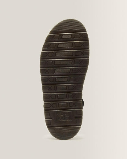 San Two Strap Leather Sandals - Black — Orleans - image 7