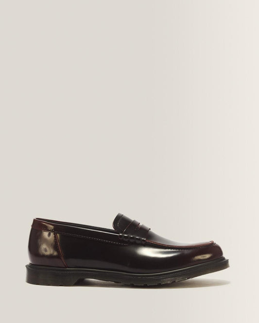 Mayfare Rub Off Leather Loafers - Cherry Red Arcadia — Arcadia