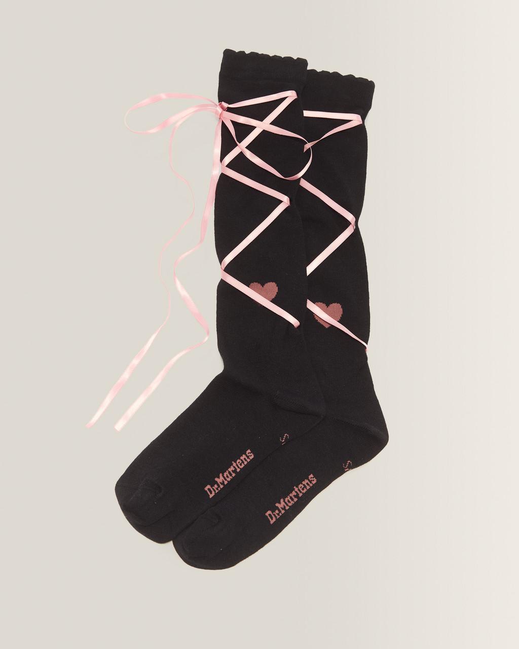 Long Lace Up Socks - Organic Cotton Blend