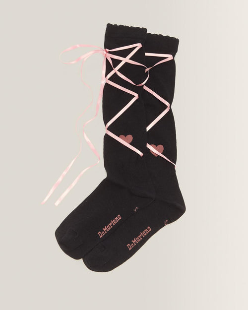 Long Lace Up Socks - Organic Cotton Blend