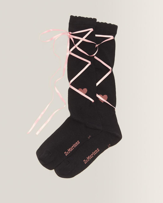 Long Lace Up Socks - Organic Cotton Blend