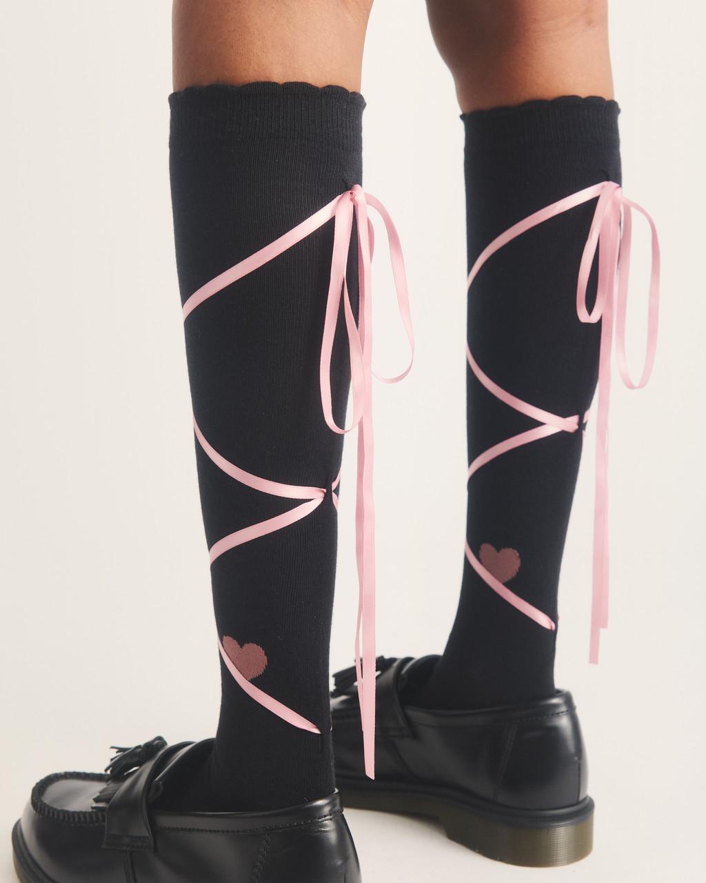 Long Lace Up Socks - Organic Cotton Blend - image 2
