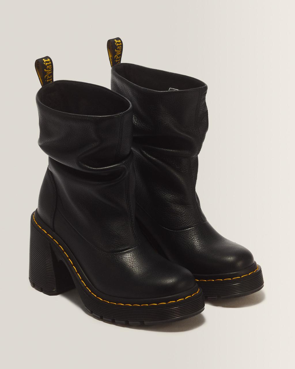 Kasey Lo Virginia Leather Heeled Boots - Black — Virginia - image 5