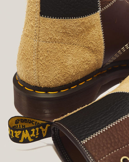 1460 Patchwork 8 Eye Leather & Nubuck Lace Up Boots - Default - image 8