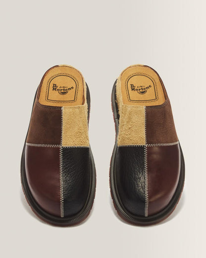San Patchwork Leather & Nubuck Mules - Default - image 4