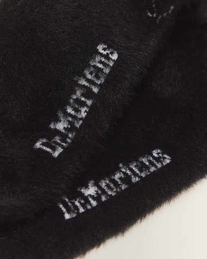 Satin Frill Fluffy Socks - BLACK — Poly - image 3