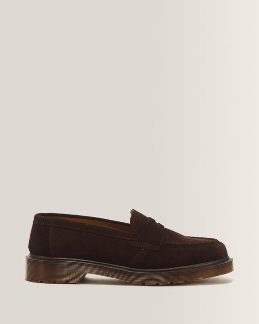 Delapre Penny Loafer Repello Calf Suede Mb - Brown