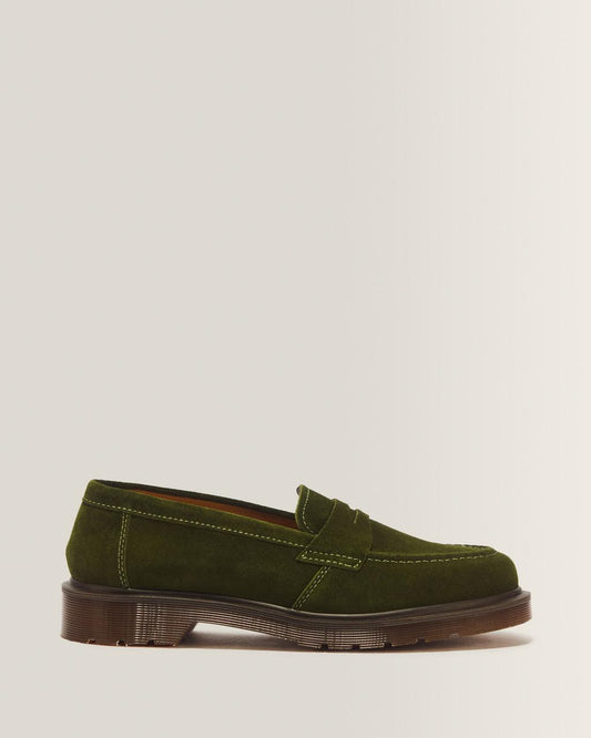 Delapre Penny Loafer Repello Calf Suede Mb - FIELD GREEN