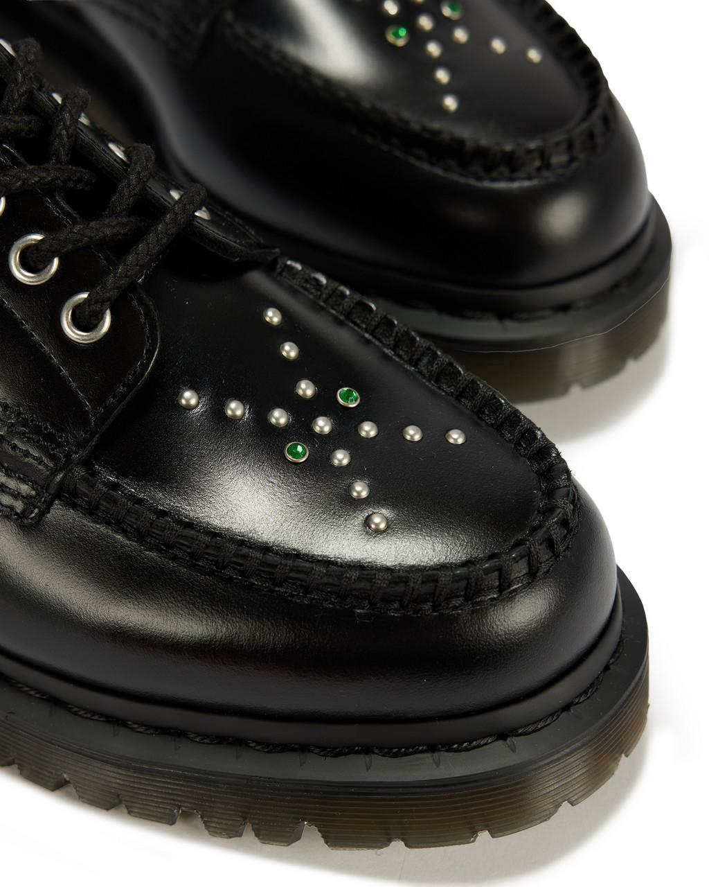 Lowell Stud Analine Leather Moc Toe Shoes - Black — Analine - image 2