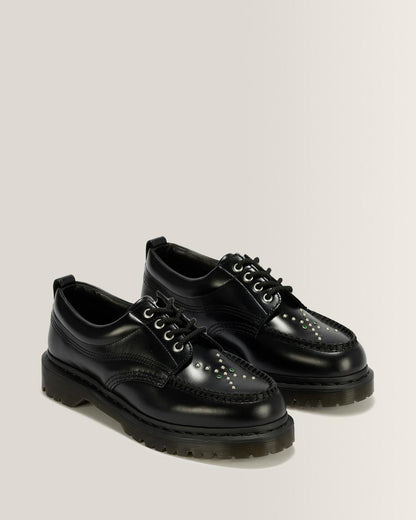 Lowell Stud Analine Leather Moc Toe Shoes - Black — Analine - image 5